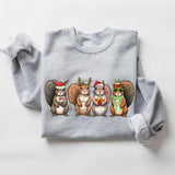 Christmas Squirrel Lights Sweatshirt, Funny Christmas Animals Sweater, Festive Squirrel Lights Shirt, Perfect Christmas Gifts for Animal Lovers, Squir
