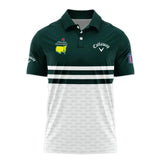 Dark Green Mix White With Logo Pattern Masters Tournament Callaway Polo Shirt Style Classic Polo Shi