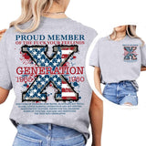 Custom Est.1970 GenX 2 Side Shirt, Vintage Generation Flag 1965-1980 Hoodies, FAFO GenX  Shirt, GenX Flag Cotton Shirt ,For Men, For Women Style001