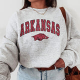 Arkansas Razorbacks Vintage Football NCAA Trendy Sweatshirt, University of Arkansas Unisex Football NCAA Shirt, Gift For Men, Gift For Girls, Crewneck