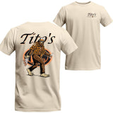 Bigfoot Titos Handmade Vodka 2 Sided Graphic Printed Shirt, Tito shirt, Menswear Top Underwear