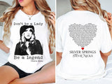 Don't Be A Lady Be A Legend 2 Sides T-Shirt, Stevie Nicks T-Shirt Style001
