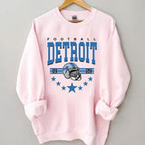 Detroit Football Sweatshirt, Vintage Style Detroit Football shirt, Game Day Pullover, Sunday Football