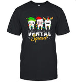 Christmas dental squad cartoon teeth nurse shirt