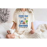 Double Sided Inside Out 2 It's Okay To Feel All The Feels Shirt, Emotions Portrait T-shirt, Mental Health Awareness Tee