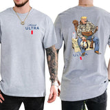 Camo Hunter Trummp With Michelob Ultra Beer Shirt 2-Sided, Funny Men's Hunting T-shirt, Beer Drinking Tee, Unisex Hunt Tops, Classic Casual Menswear Style001