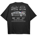 Drive in Style Car-Themed T-Shirts, F80 M3 Black T-Shirt, F80 M3 Technical Specs T-Shirt, Racing Shirt, Sport Car Shirt Menswear Top Menswear Top