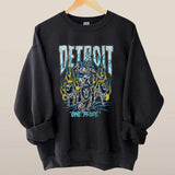 Detroit One Pride Sweatshirt, Skeleton Shirt, Vintage Design, Vintage Detroit Clothing, Cute Detroit Gift, Gift For Her Crewneck