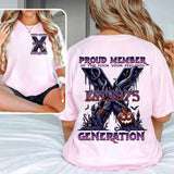 Custom Year Est.1975 Halloween Proud Member Generation X 2 Side Shirt, Halloween GenX T-shirt