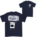 Doodlebob Busch Light Beer Essential 2 Sided T-Shirt  Funny Drinking T-Shirt  Summer T-Shirt  Full Color  Unisex  Perfect Gift for Men & Women Style001