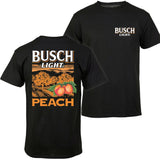 Busch Light Peach Scenic T-Shirt, Menswear Top, Colorful, For Him, For Her Style001