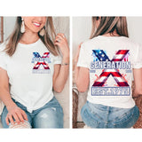 Custom Year Est.1975 Flag Gen X 2 Side T-shirt, Gen X Shirt, Generation 1965-1980 Shirt