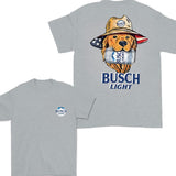 Busch Light Golden Dog Hunting 2 Sided T-shirt, Busch Light Hunting Dog Shirt For Men and Women, Unisex Outdoors Funny Beer Printed T-shirt Style001