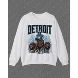Detroit Football Sweatshirt, Graphic Vintage Skeleton Sweater, Fan Gift Crewneck, Lions