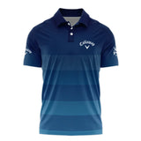 2024 PGA Championship Callaway Polo Shirt Dark Blue Gradient Pattern All Over Print Polo Shirt For M