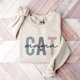 Cat Mom Sweatshirt  Cat Mom Crewneck  Cat Mama Fur Mama  Cat Lovers Sweatshirt Cotton Comfort