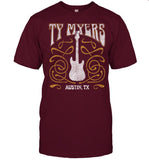 2025 T Shirt Ty Myers Red Guitar Austin TX_1