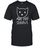 Are You Serious Cat By Fox Shiver T Shirt, Hoodie, Sweatshirt, Long Sleeve Shirt