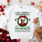 All I Want For Christmas Is Sam Winchester T Shirt, Sam Winchester T Shirt, Gift For Woman and Man Unisex T-Shirt Top Womenswear