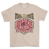1994 NCAA Final Four Arkansas Championship T-Shirt, graphic vintage sports tees for men