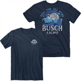 Busch Light Head For The MTNS  T-Shirt - 2 Side - Color Choices for You - Every Size Available - Adventure Ready - Every Style Imaginable - All-Gender