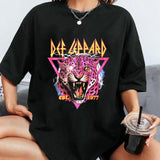 Def Leppard Vintage T Shirt, Def Leppard Gift Women Men T Shirt W01928 Cotton Menswear Cotton Menswear