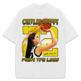 Caitlin Clark T-Shirt From The Logo Custom Fan Art Graphic Tee Crewneck Cotton Menswear Top