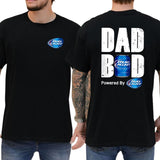 Bud Light Dad Bod Powered By Bud Light 2-Sided T-shirt for Men, Men's Beer Drinking Tees, Funny Drink Top for Daddy, Soft Cotton Classic Menswear