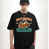 Baltimore Orioles 1901 Cotton NCAA T-Shirt Streetwear Menswear Top Shortsleeve Sports Tshirt Classic Tee Casual