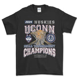 2024 University of Connecticut Tournament Champs NCAA T-Shirt, graphic vintage sports tees for men Style001