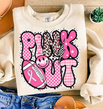Breast Cancer Football Pink Out Sweatshirt, Breast Cancer Shirt, Pink ribbon Tee, American Football, Pink out cancer Sweater, Full Sizes, Full Colors,