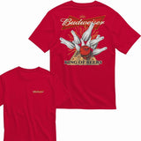 Budweiser Bowling Ghost Strike Beer Unisex T-shirt for Men and Women, T-Shirt Shortsleeve Casual Menswear Top Style001