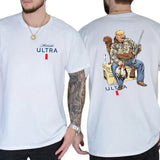 Camo Hunter Trummp With Michelob Ultra Beer Shirt 2-Sided, Funny Men's Hunting T-shirt, Beer Drinking Tee, Unisex Hunt Tops, Classic Casual Menswear Style001