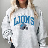 Detroit Football Sweatshirt, Detroit Football Fan Sweatshirt, Game Day Sweatshirt, Football Crewneck, Gift For Fan Fabric Loose Clothing Unisex