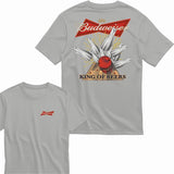 Budweiser Bowling Ghost Strike Beer Unisex T-shirt  Menswear Top Cotton 2 Side Tee Sweatshirt Hoodie Style001