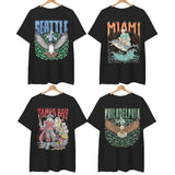 All Team Football Black T-shirt, Retro Skeleton All Teams Football Shirt, Gildan 5000 Unisex Crewneck Sport Classic Shirt, Vintage Graphic Tees, Footb