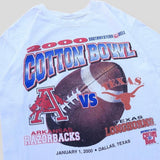 2000 VTG Arkansas VS Texas Cotton Bowl, Tshirt Top Round Neck