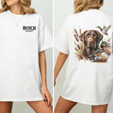 Busch Light Dog Hunting Duck 2-Sided Graphic Shirt, Mallard Hunting Shirt for Men, Dog Hunt Tee, Soft Cotton Fabric Tshirt, Classic Casual Womenswear Style001