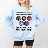 Dungeons And Dragons Board Gamer Shirt Funny Roll For Initiative D&D Sweatshirt Hoodie, Retro Design Unisex Gaming Apparel Cotton Comfort