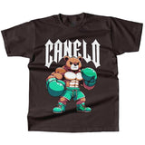 Canelo Tedy Bear Shirt, Saul Canelo Alvarez Boxing Bear Short Sleeve T-Shirt All Sizes Classic Cotton Fabric Menswear