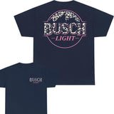 Busch Light -Beer- Busch Light Leopart Logo T-shirt 2 Side Unisex Size Range, Casual Graphic Round Neck T-shirt for Summer, Fashion Top for Daily Wear