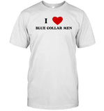 Bblluvs I Love Blue Collar Men Shirt