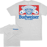 Budweiser Distressed Front and Back Print T-Shirt Casual Fashion Classic Style001