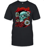 Aurora Wave Bloom Black T Shirt