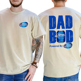 Bud Light Dad Bod Powered By Bud Light 2-Sided T-shirt for Men, Men's Beer Drinking Tees, Funny Drink Top for Daddy, Soft Cotton Classic Menswear