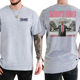 Daddy's Home Trump Shirt 2-Sided Shirt, Men's 45 47 Republican Tees, Trump MAGA T-shirt, 2024 President Tops, Cotton Fabric Classic Casual Menswear Style001