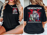 Customize Gen X Fishing T-shirt 1968 Year FAFO Two Side Style, Hose Water Humor