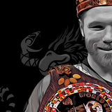 Canelo Alvarez Undisputed King Mexico Goat Saul Alvarez Boxing Vintage Style Graphic Design T-Shirt Cotton Menswear Style001