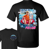 B.u.s.c.h 2024 Chillin Like A Felon Unisex 2-Sided Shirt 2024 Shirt Soft Cotton Shirt, Casual Graphic Round Neck T-shirt for Summer, Beer Party Summer
