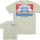 Budweiser Distressed Front and Back Print T-Shirt Style001